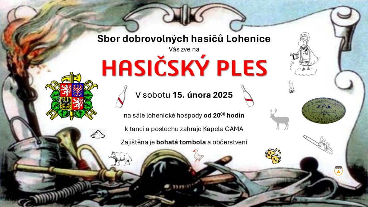 Hasičský ples v Lohenicích